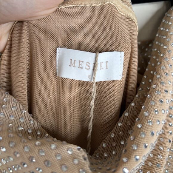 Meshki Marcel Diamante Maxi Dress Nude - Picture 10 of 12